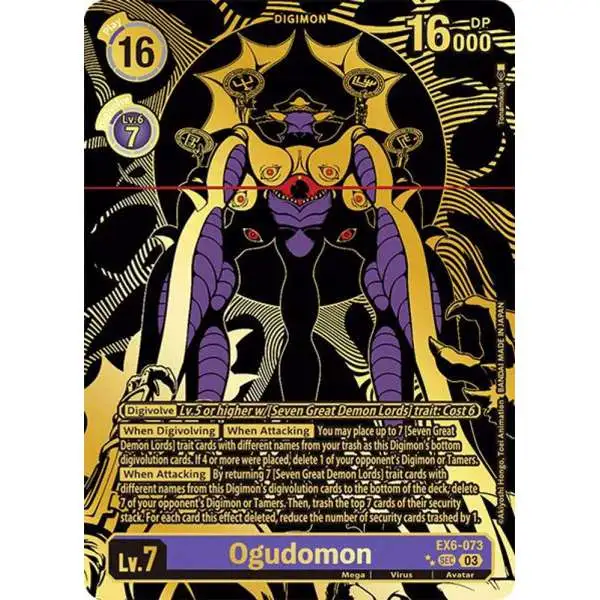 Digimon Trading Card Game Infernal Ascension Secret Rare Ogudomon EX6-073 [Textured]