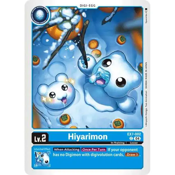 Digimon Trading Card Game Liberator Common Hiyarimon EX7-002