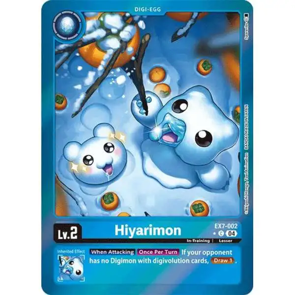 Digimon Trading Card Game Liberator Common FOIL Hiyarimon EX7-002