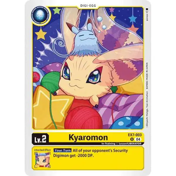 Digimon Trading Card Game Liberator Uncommon Kyaromon EX7-003