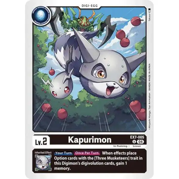 Digimon Trading Card Game Liberator Uncommon Kapurimon EX7-005