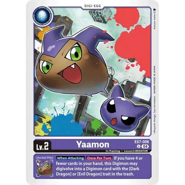 Digimon Trading Card Game Liberator Uncommon Yaamon EX7-006