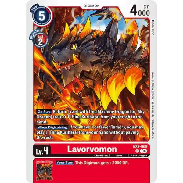 Digimon Trading Card Game Liberator Common Lavorvomon EX7-009