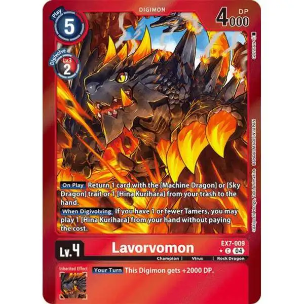Digimon Trading Card Game Liberator Common FOIL Lavorvomon EX7-009