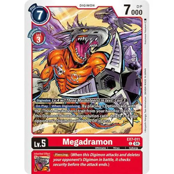 Digimon Trading Card Game Liberator Common Megadramon EX7-011