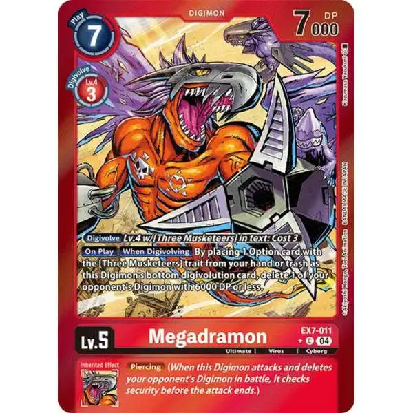 Digimon Trading Card Game Liberator Common FOIL Megadramon EX7-011