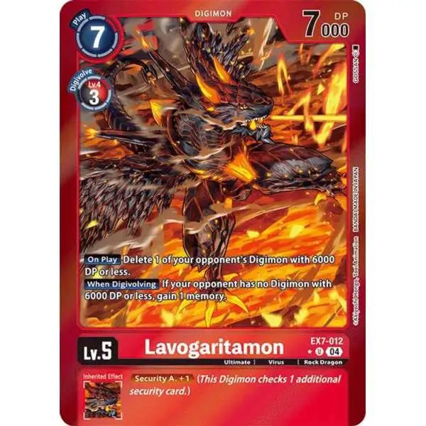 Digimon Trading Card Game Liberator Uncommon FOIL Lavogaritamon EX7-012