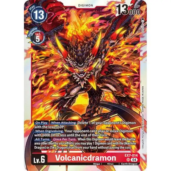 Digimon Trading Card Game Liberator Super Rare Volcanicdramon EX7-014
