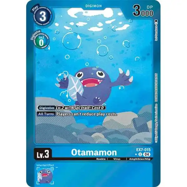 Digimon Trading Card Game Liberator Uncommon FOIL Otamamon EX7-015