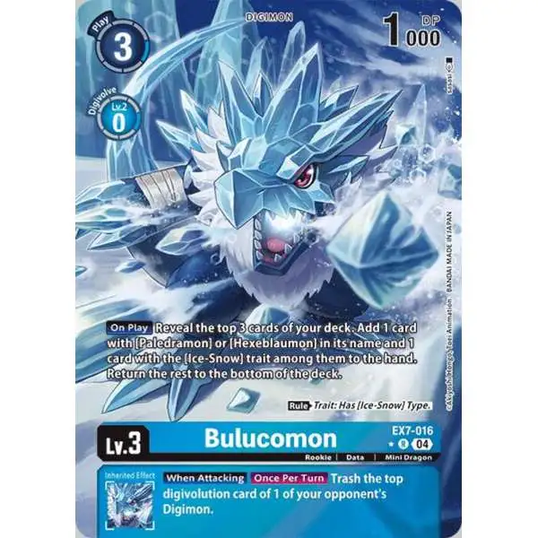 Digimon Trading Card Game Liberator Rare Bulucomon EX7-016 [Alternate Art]