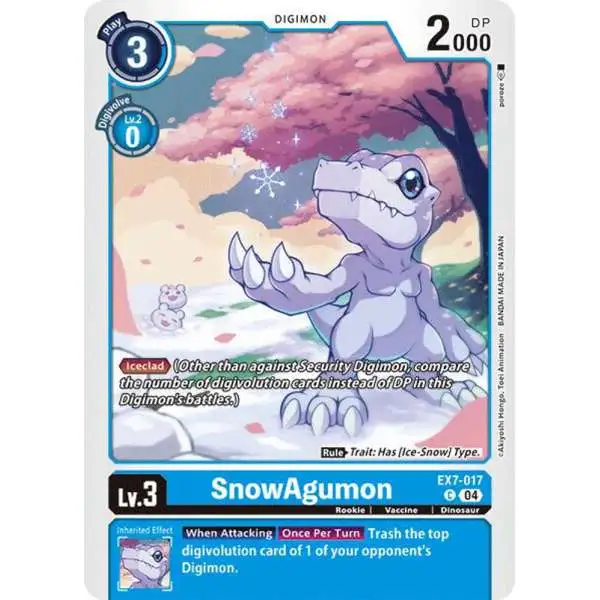 Digimon Trading Card Game Liberator Common SnowAgumon EX7-017