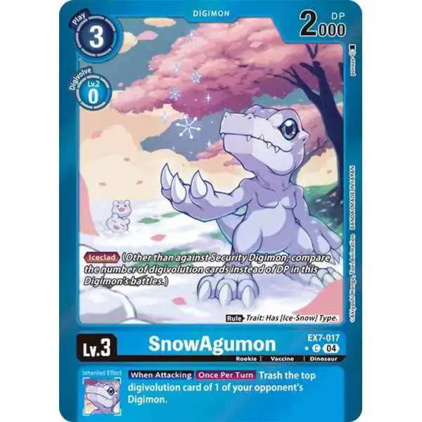 Digimon Trading Card Game Liberator Common FOIL SnowAgumon EX7-017