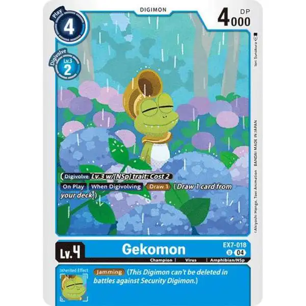 Digimon Trading Card Game Liberator Uncommon Gekomon EX7-018