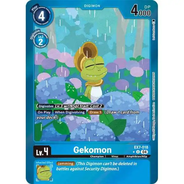 Digimon Trading Card Game Liberator Uncommon FOIL Gekomon EX7-018
