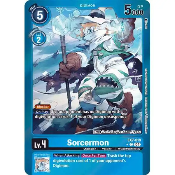 Digimon Trading Card Game Liberator Common FOIL Sorcermon EX7-019