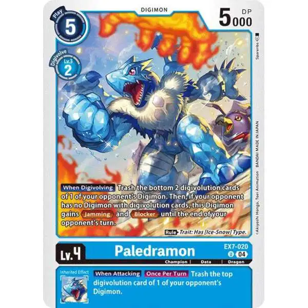 Digimon Trading Card Game Liberator Uncommon Paledramon EX7-020
