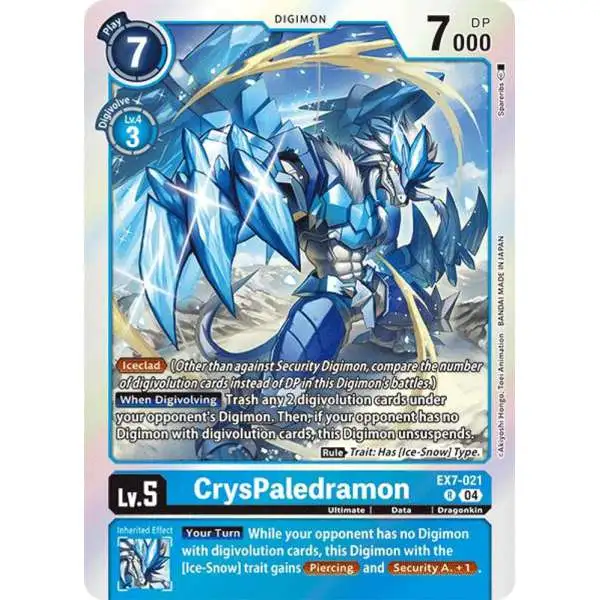 Digimon Trading Card Game Liberator Rare CrysPaledramon EX7-021