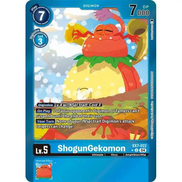 Digimon Trading Card Game Liberator Uncommon FOIL ShogunGekomon EX7-022