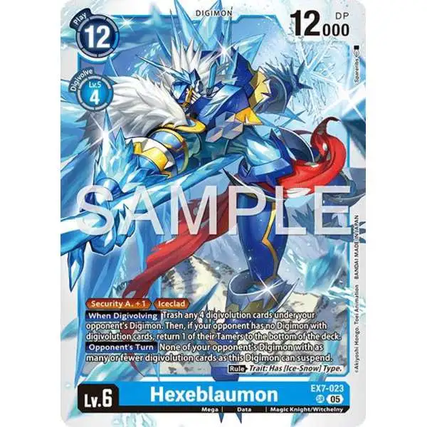 Trading Card Game Advanced Booster Digimon Generation Super Rare Hexeblaumon EX7-023 [Reprint]