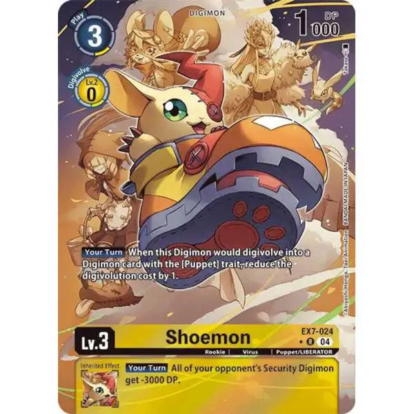Digimon Trading Card Game Liberator Rare Shoemon EX7-024 [Alternate Art]