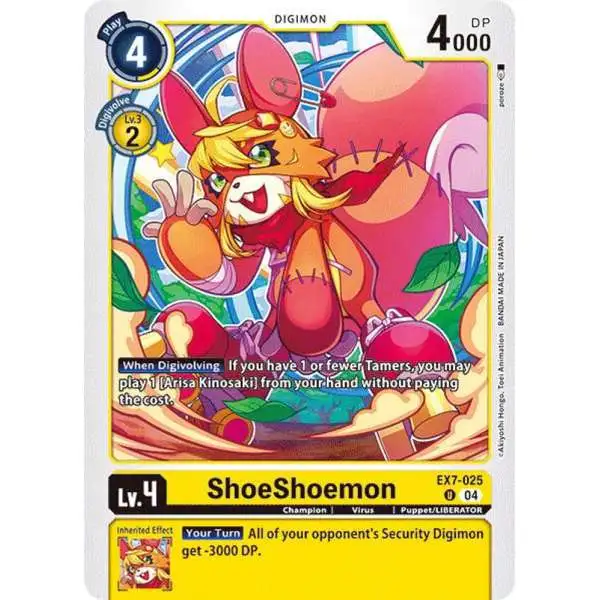 Digimon Trading Card Game Liberator Uncommon ShoeShoemon EX7-025