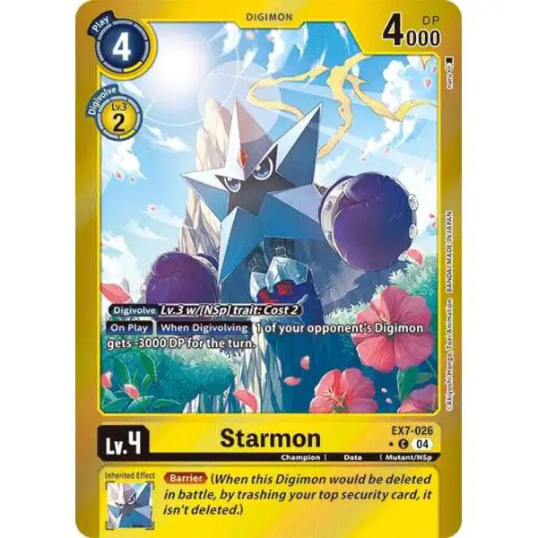 Digimon Trading Card Game Liberator Common FOIL Starmon EX7-026