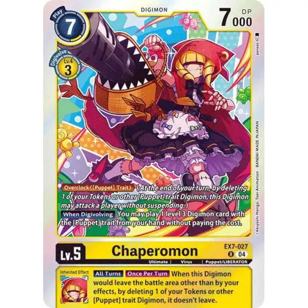 Digimon Trading Card Game Liberator Rare Chaperomon EX7-027