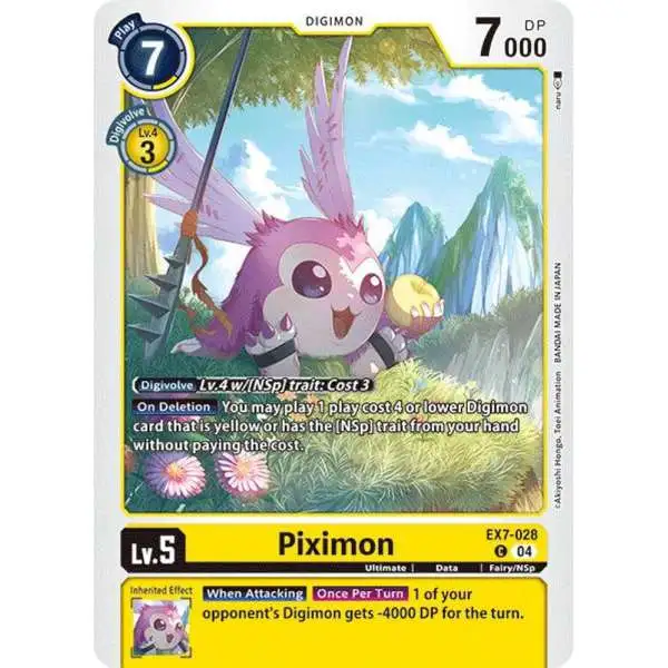 Digimon Trading Card Game Liberator Common Piximon EX7-028