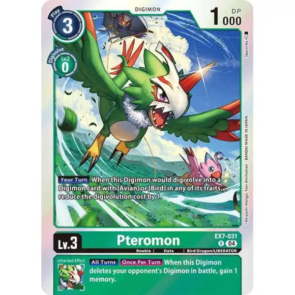 Digimon Trading Card Game Liberator Rare Pteromon EX7-031