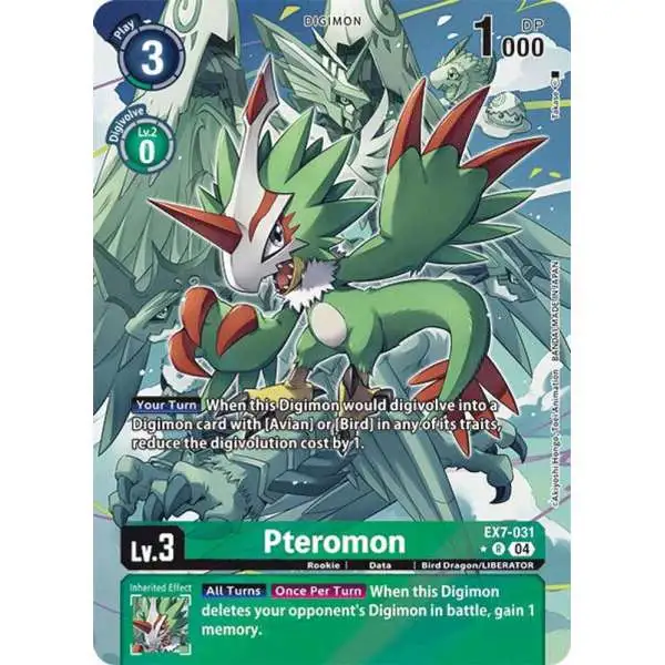 Digimon Trading Card Game Liberator Rare Pteromon EX7-031 [Alternate Art]