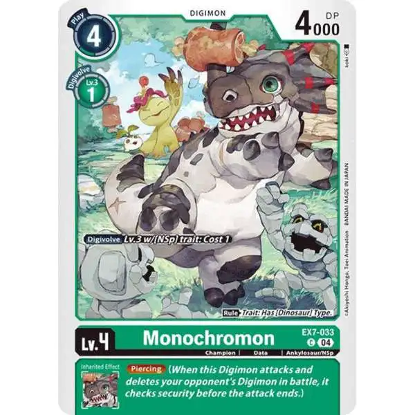 Digimon Trading Card Game Liberator Common Monochromon EX7-033