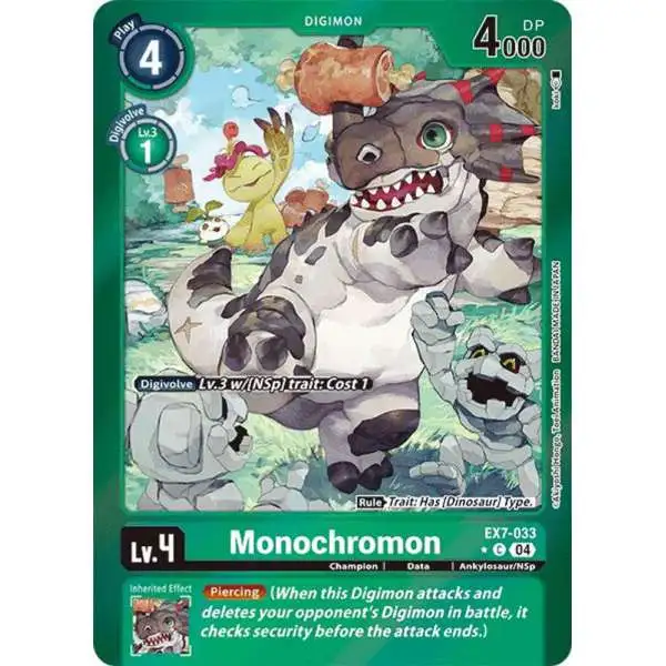 Digimon Trading Card Game Liberator Common FOIL Monochromon EX7-033