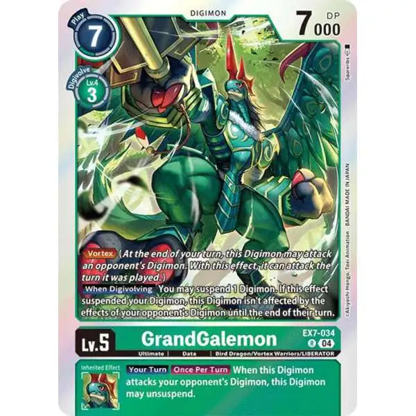 Digimon Trading Card Game Liberator Rare GrandGalemon EX7-034