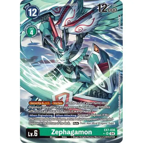 Digimon Trading Card Game Liberator Super Rare Zephagamon EX7-036 [Alternate Art]