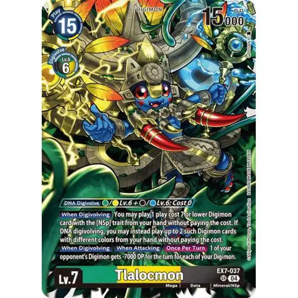Digimon Trading Card Game Liberator Super Rare Tlalocmon EX7-037
