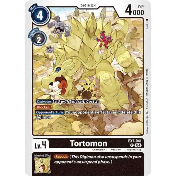 Digimon Trading Card Game Liberator Common Tortomon EX7-041