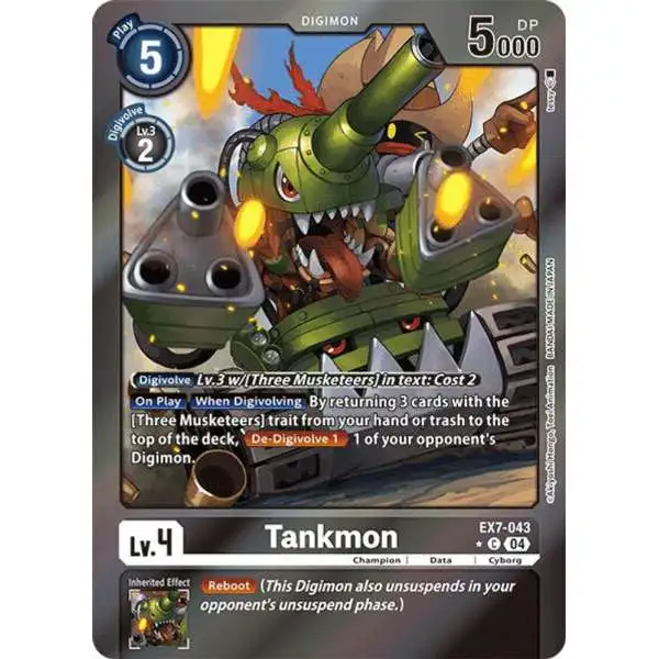 Digimon Trading Card Game Liberator Common FOIL Tankmon EX7-043