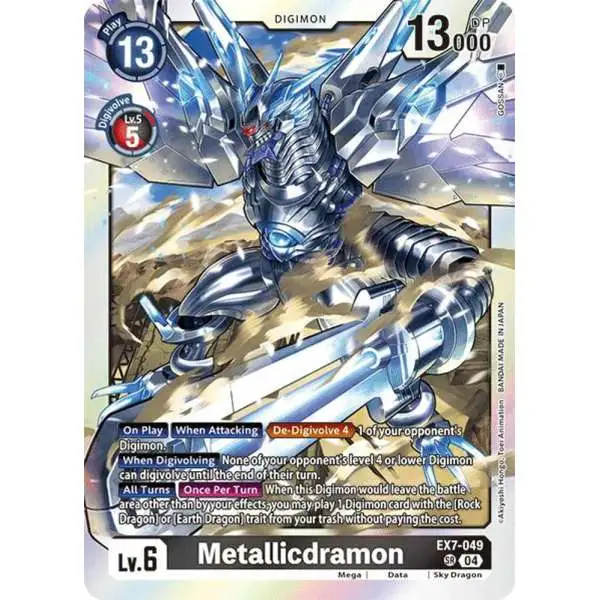 Digimon Trading Card Game Liberator Super Rare Metallicdramon EX7-049