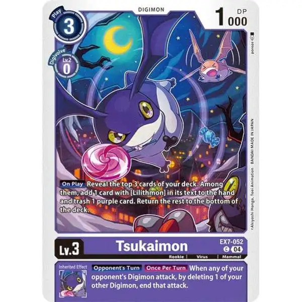 Digimon Trading Card Game Liberator Common Tsukaimon EX7-052