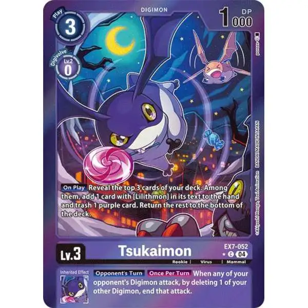 Digimon Trading Card Game Liberator Common FOIL Tsukaimon EX7-052