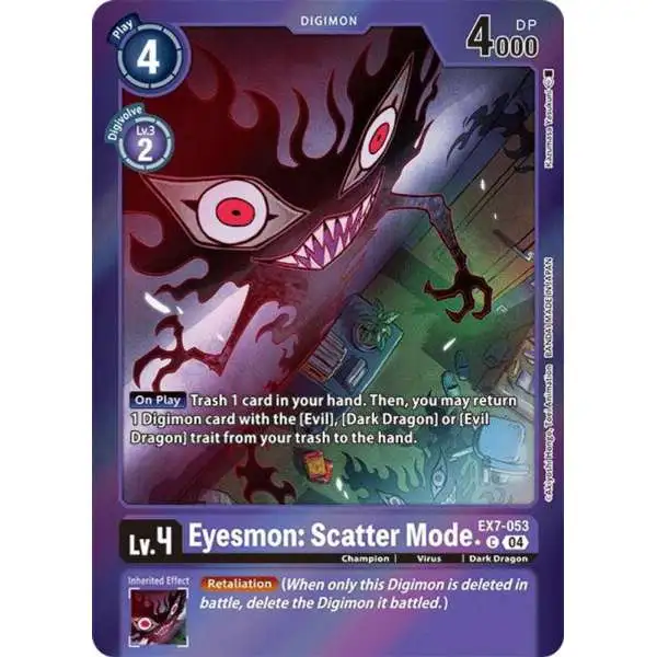 Digimon Trading Card Game Liberator Common Foil Eyesmon: Scatter Mode EX7-053