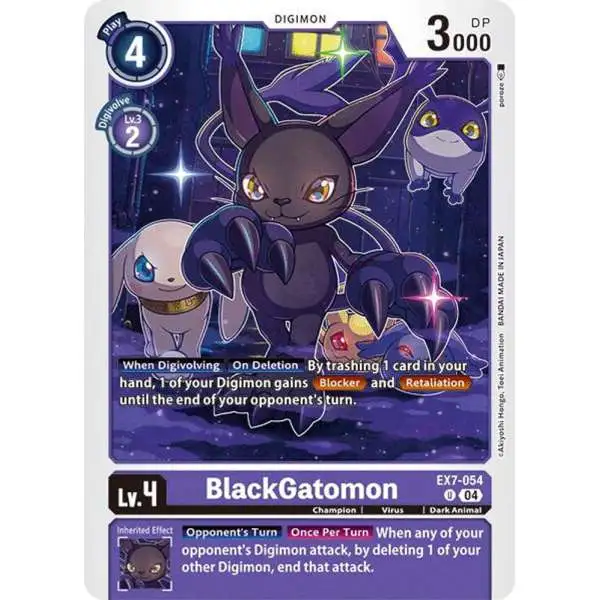 Digimon Trading Card Game Liberator Uncommon BlackGatomon EX7-054