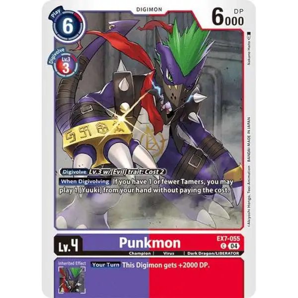Digimon Trading Card Game Liberator Common Punkmon EX7-055
