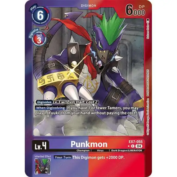 Digimon Trading Card Game Liberator Common FOIL Punkmon EX7-055