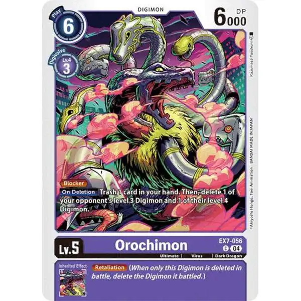Digimon Trading Card Game Liberator Common Orochimon EX7-056