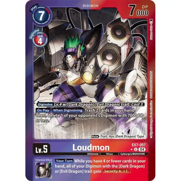 Digimon Trading Card Game Liberator Uncommon FOIL Loudmon EX7-057