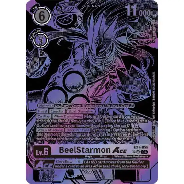 Digimon Trading Card Game Liberator Super Rare BeelStarmon ACE EX7-059 [Textured]