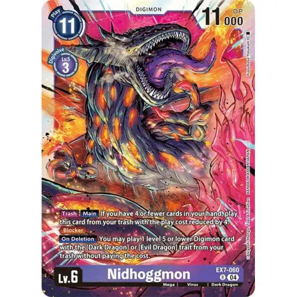 Digimon Trading Card Game Liberator Rare Nidhoggmon EX7-060