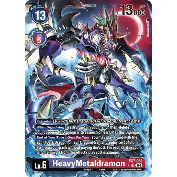 Digimon Trading Card Game Liberator Super Rare HeavyMetaldramon EX7-062 [Alternate Art]