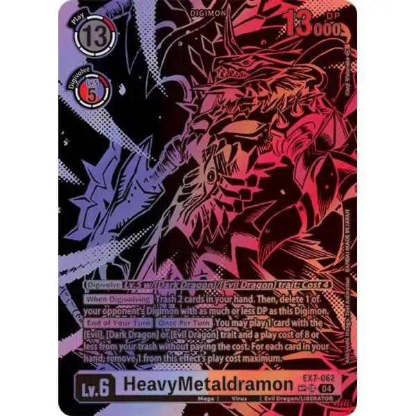 Digimon Trading Card Game Liberator Super Rare HeavyMetaldramon EX7-062 [Textured]